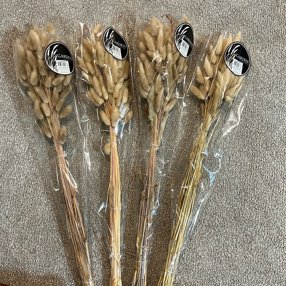 Bunny tails, natural, in original package.